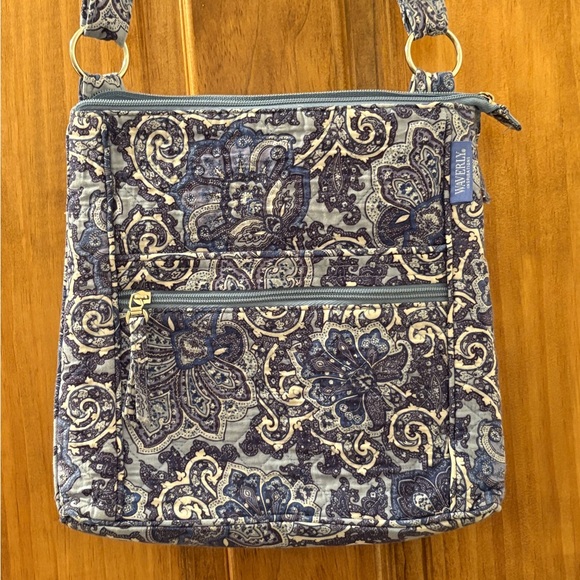 Waverly Blue Paisley Crossbody Bag EUC - Picture 2 of 8
